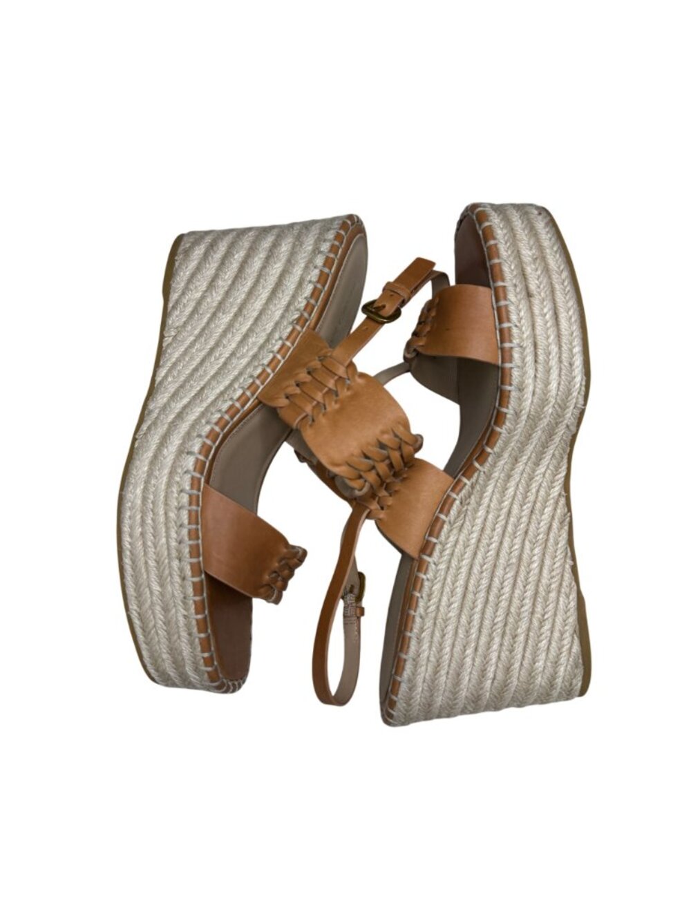NWOB Veronica Beard Riya Slingback Espadrille Platform Wedge Sandals, Size 10 - Picture 6 of 9